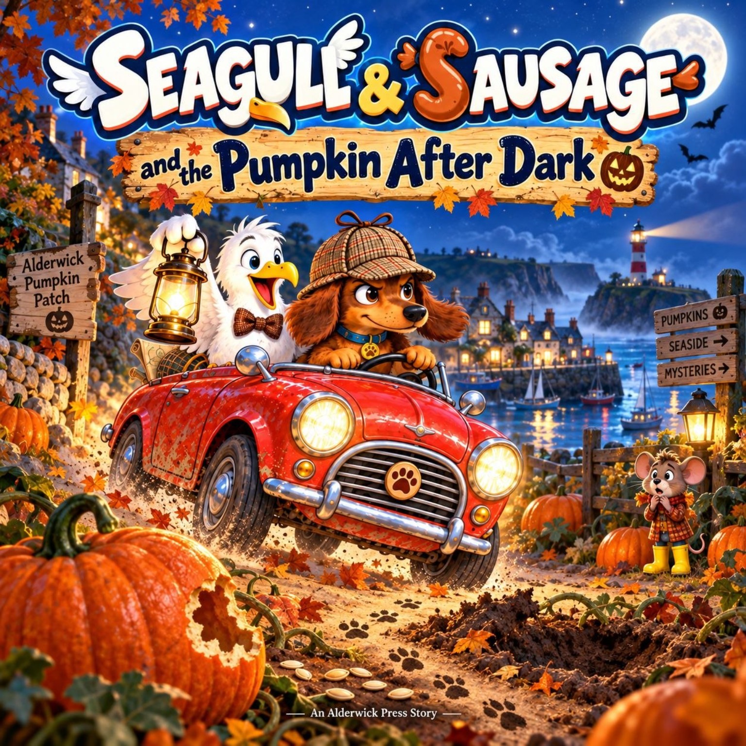 Seagull & Sausage and The Pumpkin After Dark cover